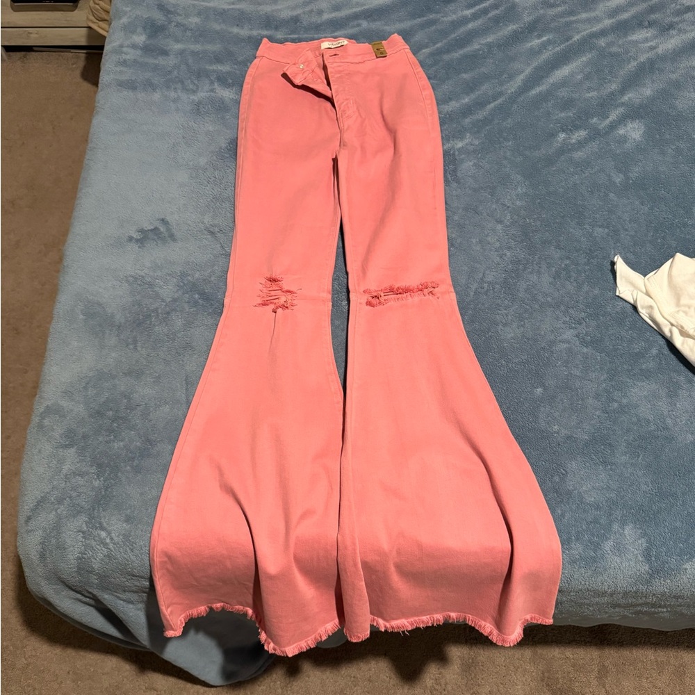 Pink bell bottoms
